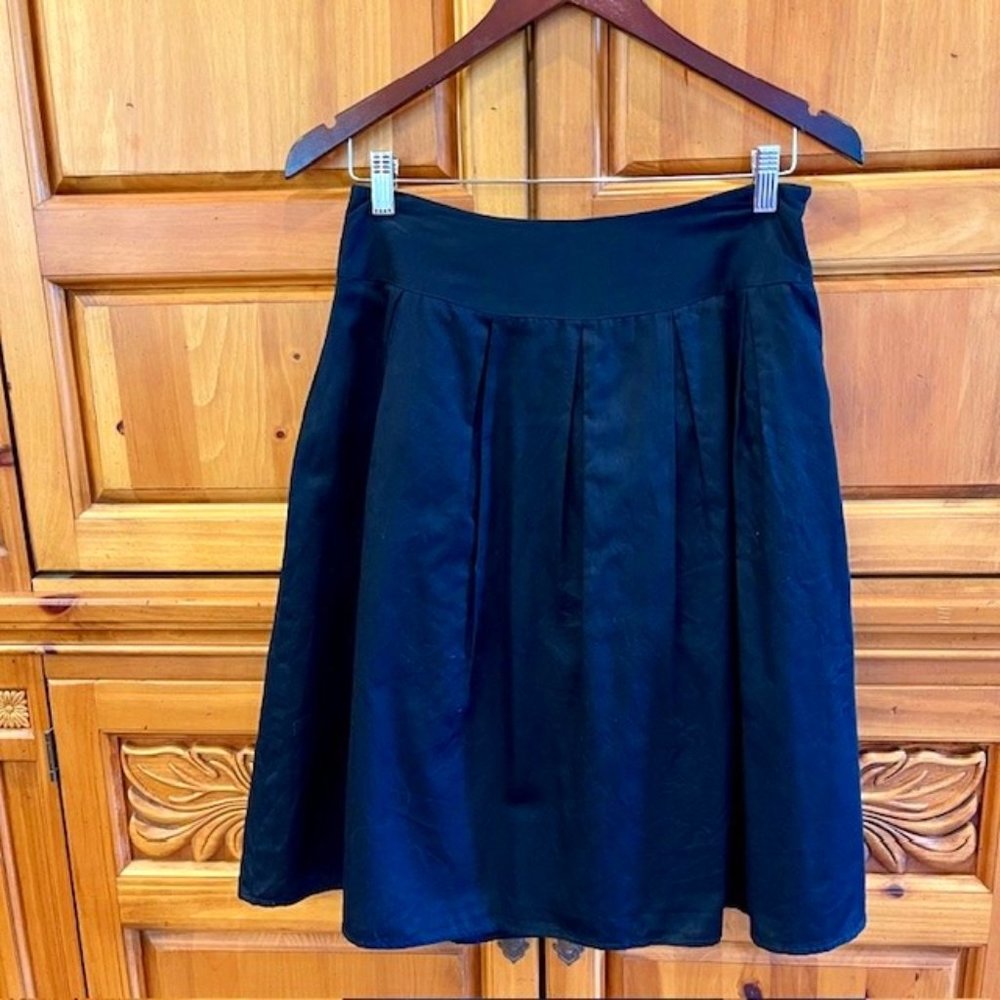 Croft & Barrow Pleated A-Line Skirt Women's - Black - Size 8